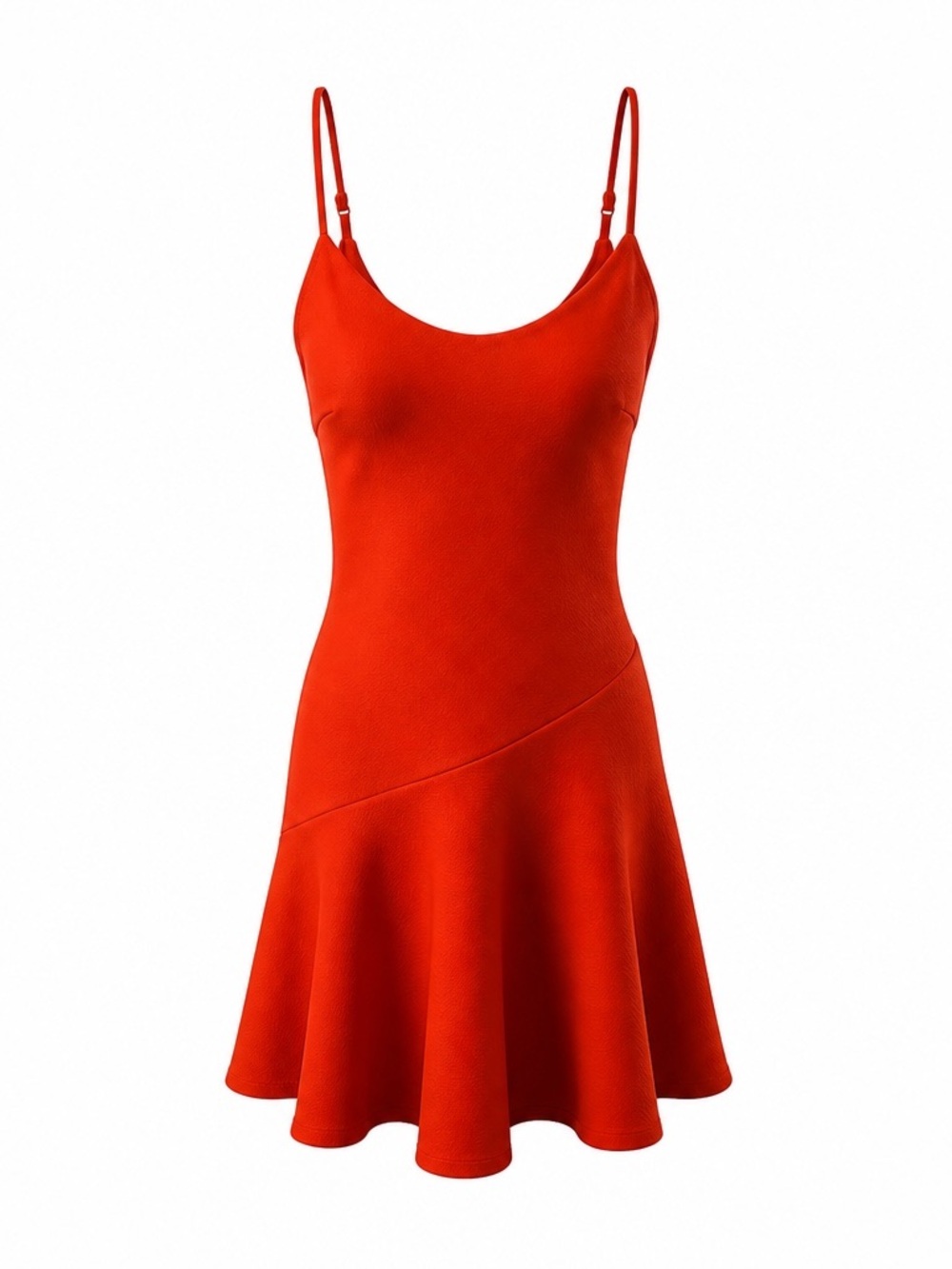 Lulus Red Ruffle Flounce Hem Bodycon Mini Dress Style NWT!